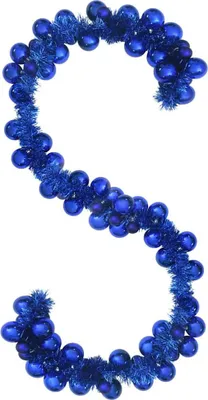 Produktbild von vidaXL Weihnachtskugelgirlande Blau 186 cm Polystyrol