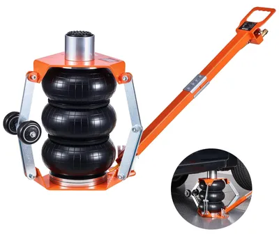 Image de Cric pneumatique VEVOR 3 t avec colonne surélevée, poignée réglable et triple suspension pneumatique, hauteur de levage de 145 à 410 mm, levage rapide, cric pneumatique pour voitures, SUV et pick-up