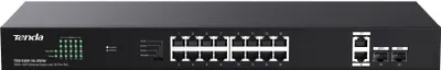 Image de Commutateur PoE+ (230 W) sans gestion, 4 préconfigurations, 18×RJ45 1 Gbps (16×PoE+), 2×SFP 1 Gbps