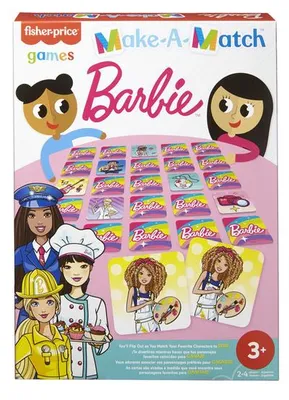 Productafbeelding van Spelletjes, Barbie Make-a-Match, Kaartspellen, Verzamelobjecten, 3 jaar/jaar
