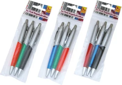 Produktbild von Kugelschreiber, 3er Pack, Farbe zufällig