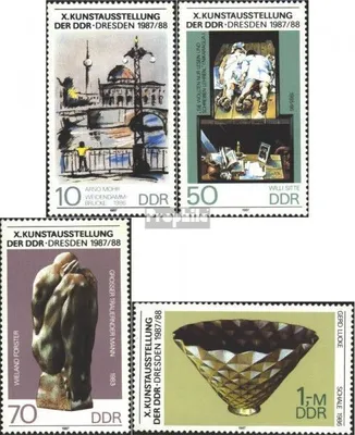 Produktbild von Briefmarken DDR 1987 Mi 3124-3127 (kompl.Ausgabe) postfrisch Kunstausstellung der DDR