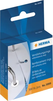 Produktbild von Verstärkungsringe selbstklebend weiß VE=10x500 Stück