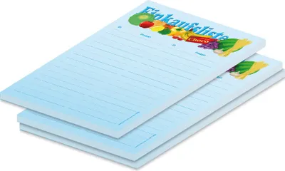 Produktbild von PRICARO Einkaufsliste "Vielfalt", magnetisch, blau, A5, 25 Blatt, 3 Stück