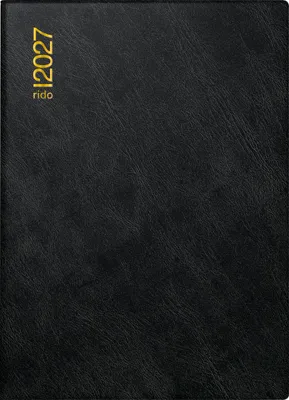Produktbild von rido/idé 7018242907 Taschenkalender Mod. Technik III 2027 A6, Kunststoff, schwarz