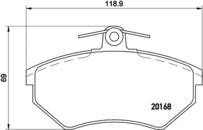 Produktbild von Brembo Bremsbelagsatz, Scheibenbremse Vorderachse P 85 011