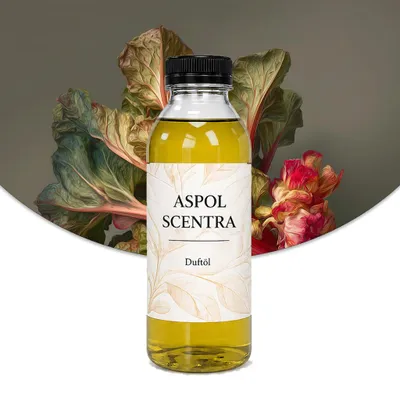 Produktbild von Aspol Scentra Rhabarber UFIGREEN Duftöl für Kerzen und Diffusoren 500 ml, KI-generiertes Bild