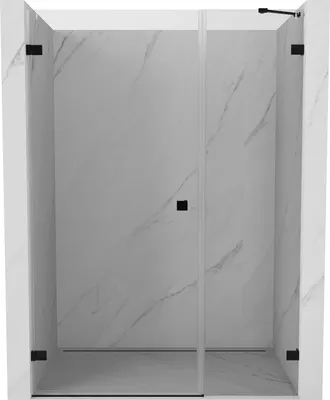 Immagine prodotto di Mexen Lunar-B porta doccia a battente sinistra 130 cm, trasparente, nero - 832S-130-050-70-00-L