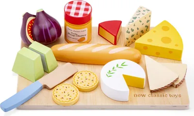 Produktbild von Schneide Set Käse mit Brettchen Holzspielzeug Kinderküchen-Zubehör