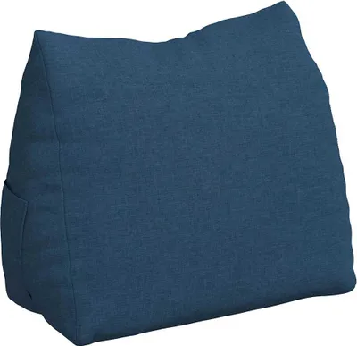 Immagine prodotto di vidaXL Cuscino per lo schienale blu 45 x 20 x 35 cm in tessuto