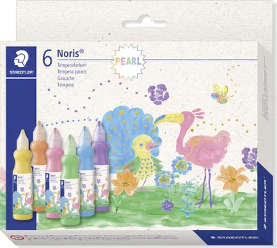Immagine prodotto di STAEDTLER® 8853M C6 Colori a tempera Pearl Noris, confezione da 6 pezzi FS