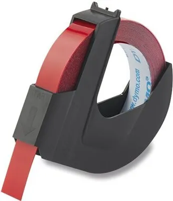 Produktbild von Original Dymo-Farbbänder für Etikettiermaschine Omega 9 mm x 3 m, rot