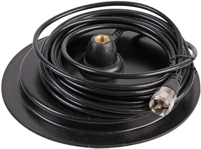 Produktbild von Minadax Magnetfuß-Basis für 3/8″-Antennengewinde mit RG-58 Kabel (4 m), Magnetmontage für Fahrzeug- und mobile Funkanwendungen