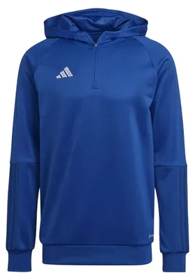 Image de Adidas - Sweat à capuche « Tiro 23 Competition » avec fermeture éclair courte pour hommes PP2040 (M) (bleu)