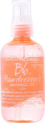 Zdjęcie produktu dla Bumble And Bumble Hairdresser's Invisible Oil Frizz Reducing Hair Oil, Olejek do włosów, 100 ml, Kobiety, Włosy suche, Nawilżający, Zmiękczający, Świecący, Antystatyczny, Buteleczka z pompką