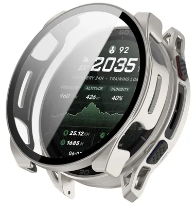 Produktbild von Smartwatch Hülle + Schutzglas für Amazfit Cheetah 2 Ultra Schutz 9H Grau