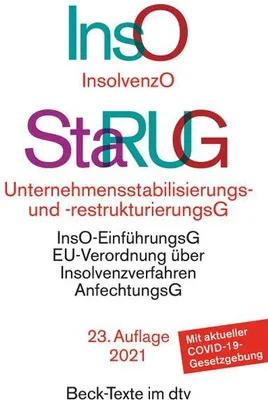 Produktbild von Insolvenzordnung / Unternehmensstabilisierungs- und -restrukturierungsgesetz