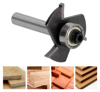 Produktbild von T-Nut-Fräser für Holzprojekte, 3 Nuten, 1/4 Zoll Schaft, 3/32 Zoll Schnitthöhe