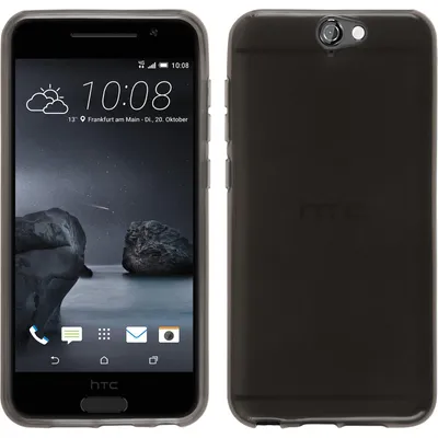 Produktbild von PhoneNatic Case kompatibel mit HTC One A9 - schwarz Silikon Hülle transparent + 2 Schutzfolien