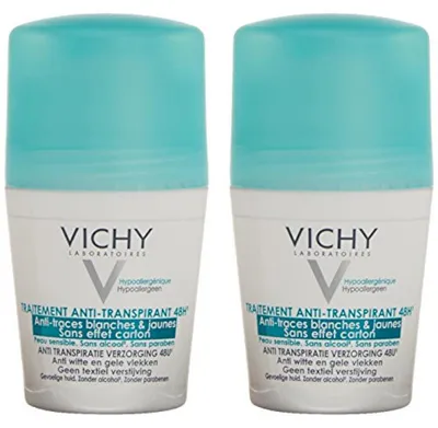 Produktbild von Vichy 48H Anti-Traspirant Antitranspirant No White Marks & Yellow Stains Roll-On 2 x 50 ml