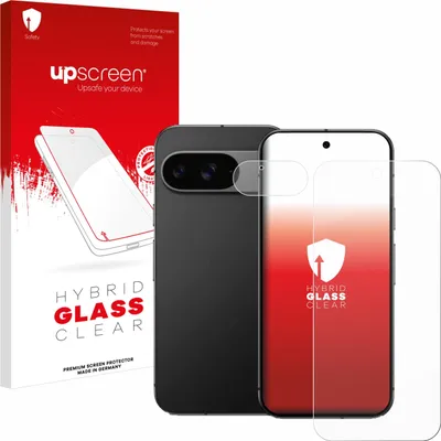 Produktbild von upscreen Schutzglas für Google Pixel 9 (Display+Kamera) Schutzfolie Panzer Folie Glas Display Schutz klar