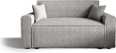 Produktbild von Sofa Alvito BIS, Farbe: Hellgrau. Material: Bouclé. A: H: 85 cm, L: 94 cm, B: 176 cm, Sofa mit Bettkasten, Sofa klein.