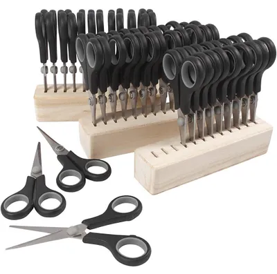 Produktbild von Kinderscheren, L 14 cm, für Rechts- und Linkshänder , Schwarz, 1 Set [HOB-11199]