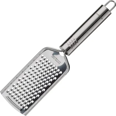Produktbild von Fackelmann Reibe OVALGRIFF, Käsereibe, Zester aus rostfreiem Edelstahl (Farbe: Silber)