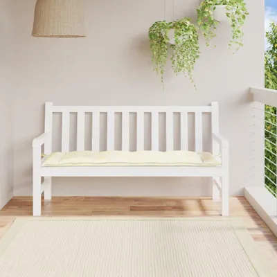 Produktbild von vidaXL Gartenbank-Auflage Creme 150x50x7 cm Oxford-Gewebe