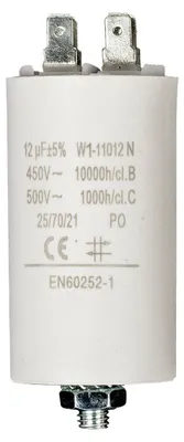 Produktbild von Fixapart W1-11010N, Fixed capacitor, Zylindrische, Weiß, 12000 nF, 5%, 450 V