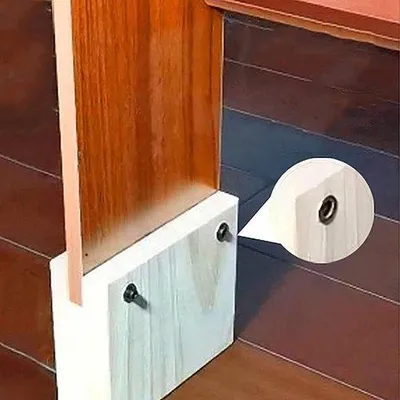 Produktbild von Massivholz-Tischhöhenversteller - 4er-Pack - Olifantenfuß - Bett-Aufzug - Holz - 10 cm Höhenverstellung - 10 x 35 x 10 cm