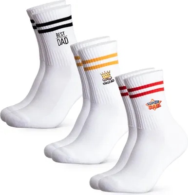 Produktbild von Occulto Herren Papa Geschenk Tennissocken 3er Pack (Modell: Dad)