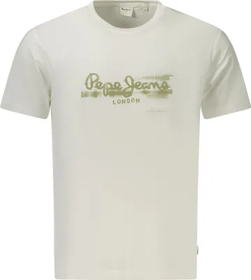 Produktbild von Herren T-Shirt aus Baumwolle - Weiß, Kurzarm, Rundhals mit Logo