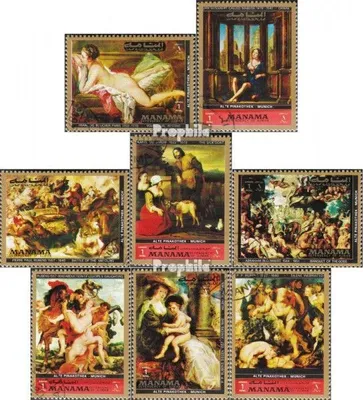 Produktbild von Briefmarken Manama 1972 Mi 1248A-1255A (kompl.Ausg.) gestempelt Gemälde