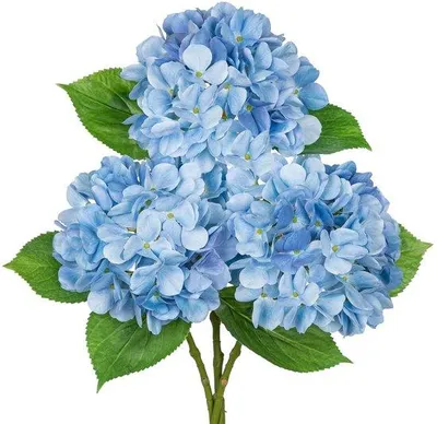 Produktbild von Oairse Set mit 3 künstlichen Hortensien, dekorative Seidenblumen, hochwertige Kunstblumen, die wie echte Hortensien aussehen, geeignet für Hochzeiten, Wohnungen, Hotels, Partys und Blumenarrangements