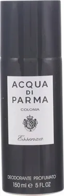 A black spray can of Acqua di Parma Colonia Essenza Deospray for Men.