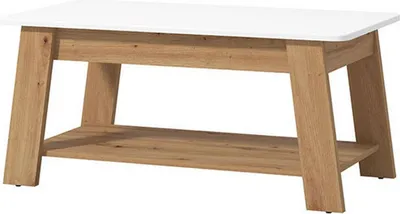 Immagine prodotto di Dmora Tavolino da Salotto Casaglia 101x55x47h cm Bianco Lucido, un Vano Forma Rettangolare