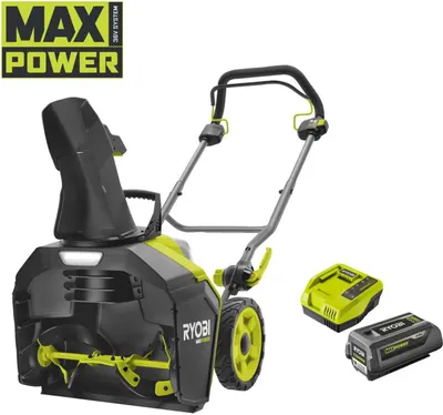 Zdjęcie produktu dla Ryobi RY36STX45A-140 Odśnieżarka jednofazowa bezszczotkowa, akumulator 36 V, 45 cm, 1 x 4,0 Ah