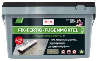 Produktbild von 20kg MEM Fix-Fertig-Fugenmörtel Super-Fein steingrau