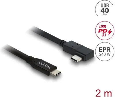 Immagine prodotto di Cavo USB coassiale USB-C da 40 Gbps, 2 m, PD 240 W