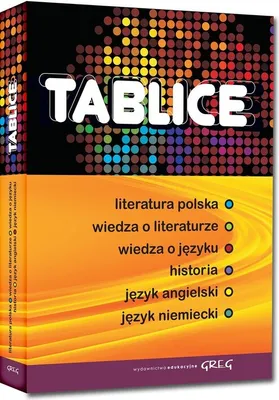 Immagine prodotto di Tablice literatura polska wiedza o literaturze wiedza o języku historia język angielski język niemiecki