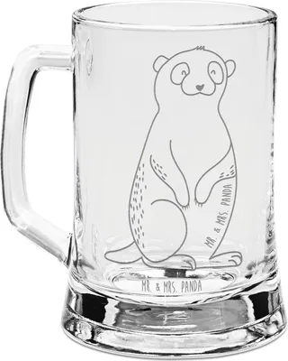 Produktbild von Mr. & Mrs. Panda Seidel Erdmännchen - Transparent - Geschenk, Krug, Weltreise, Glas Bierkrug, Reisen, Humpen, Gravur, Spruch, Traveling, Afrika