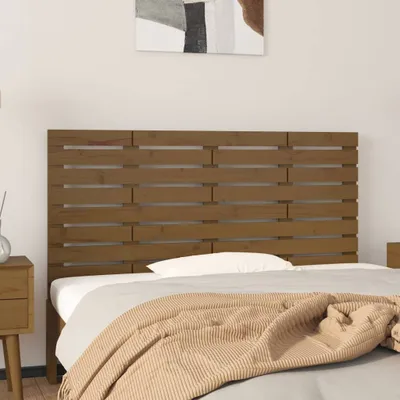 Produktbild von The Living Store Wand-Kopfteil Honigbraun 126x3x63 cm Massivholz Kiefer