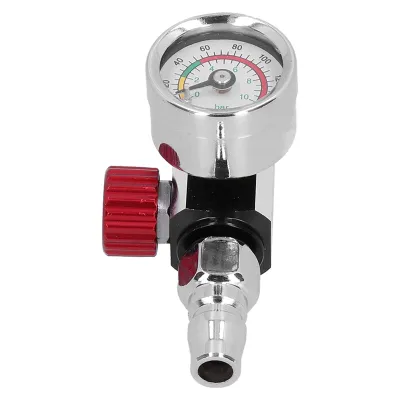 Image de Régulateur de pression d'air pour pistolet pulvérisateur à filetage G1/4 pouce, soupape de régulation de pression, manomètre