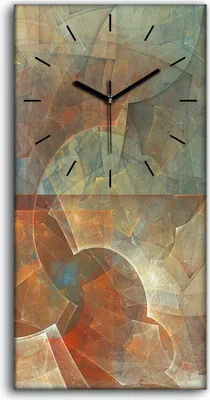 Produktbild von Leinwand Uhr Küche Wohnzimmer Bild Geräuschlos Kunstdruck 30x60 Abstrakte Kunst - schwarze Hände