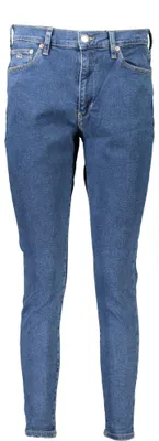 Produktbild von Damen Super Skinny Jeans Blau mit Hoher Taille und Stickerei