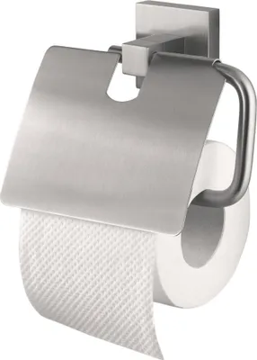 Produktbild von Haceka Mezzo toiletrolhouder met klep 14,2x5x12,9cm RVS-look