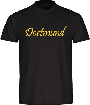 Produktbild von multifanshop Kinder T-Shirt - Dortmund - Schriftzug, schwarz, Größe 176