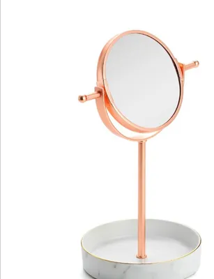 Immagine prodotto di Specchio da trucco girevole a 360° color rosa