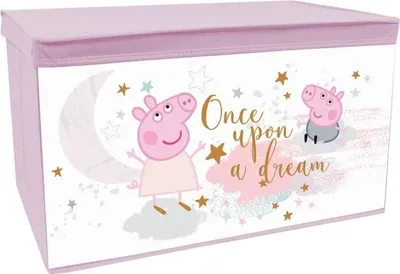 Produktbild von Spielzeugtruhe Peppa Pig, Faltbar, 55,5 x 34,5 x 34 cm, Für Kinder, Zusammenklappbar